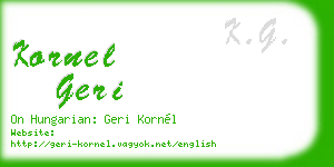 kornel geri business card