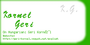 kornel geri business card